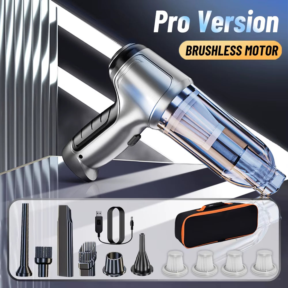 Car Vacuum Cleaner Wireless Portable Vacuum Cleaner 95000PA High Power 2 in 1 Mini Handheld Vacuum Cleaner Blower for Car Home