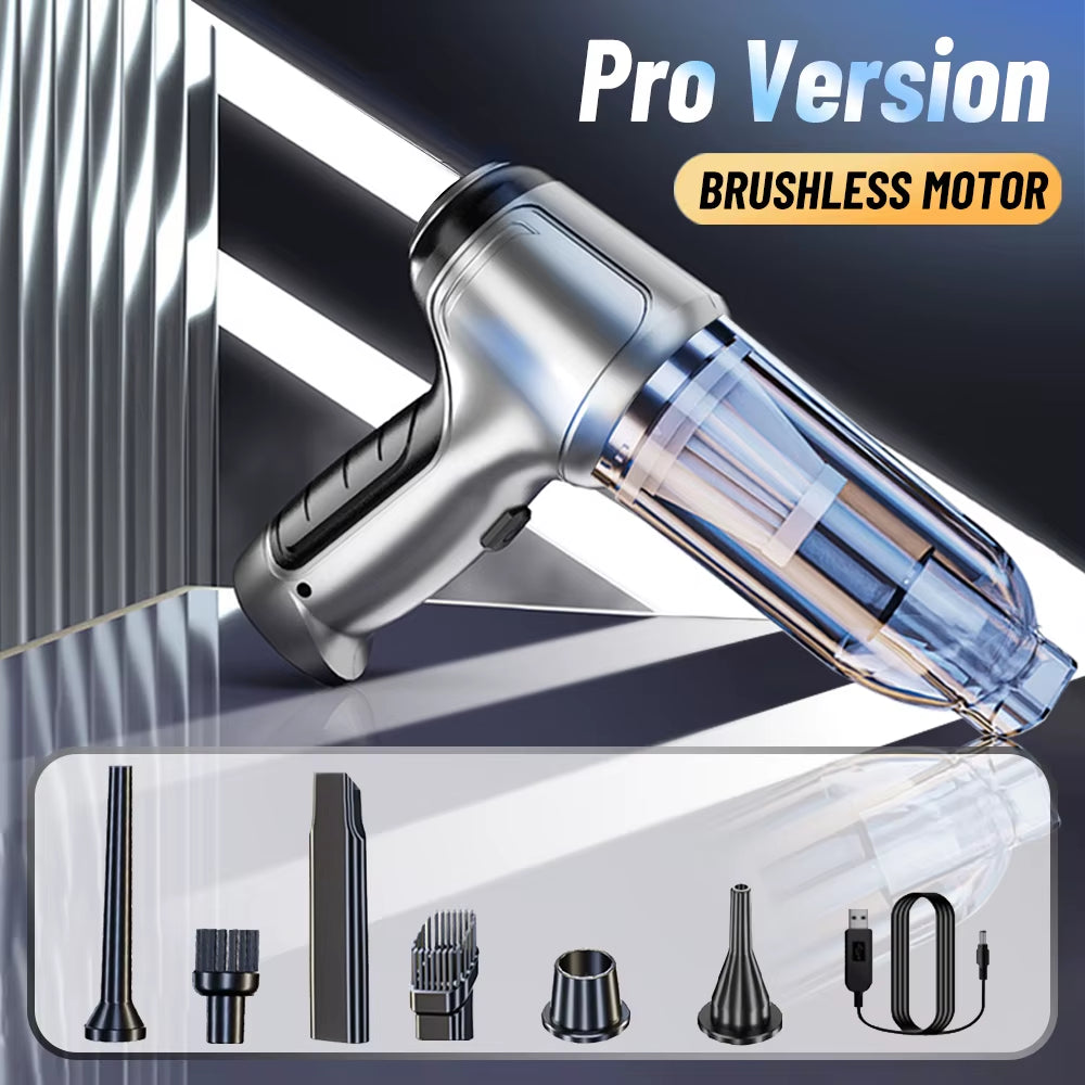Car Vacuum Cleaner Wireless Portable Vacuum Cleaner 95000PA High Power 2 in 1 Mini Handheld Vacuum Cleaner Blower for Car Home