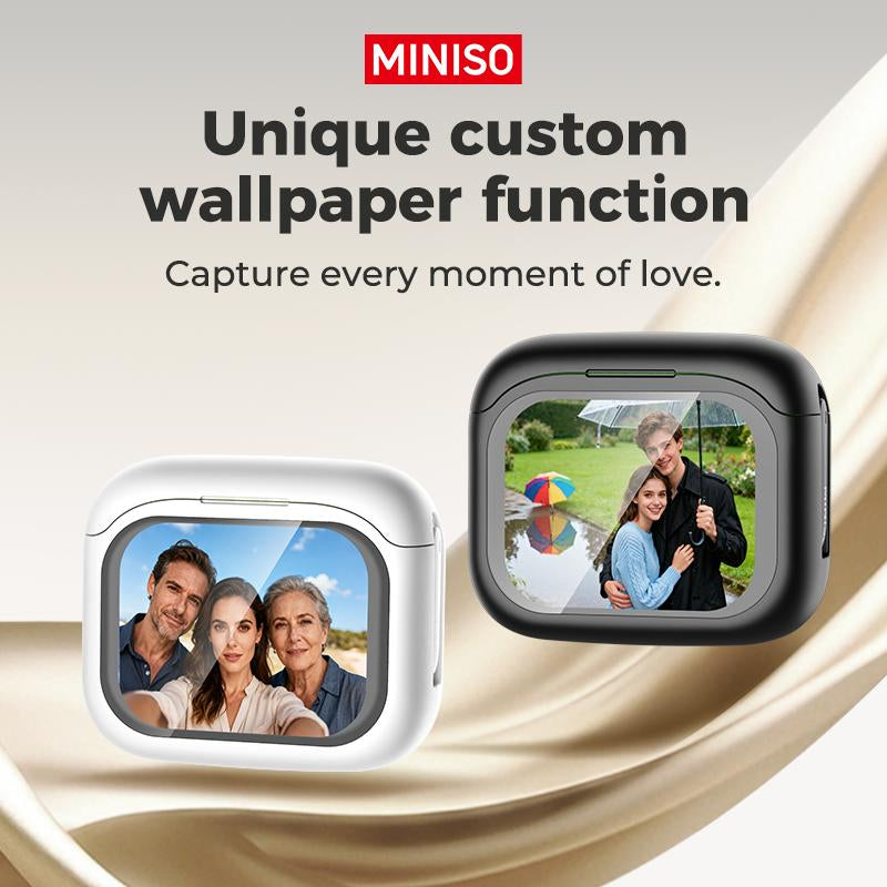 MINISO MS103 - Headphones, Bluetooth Headset (6.0), LED Screen, IPX5 Waterproof, ENC Clear Call, NC Noise Cancelling