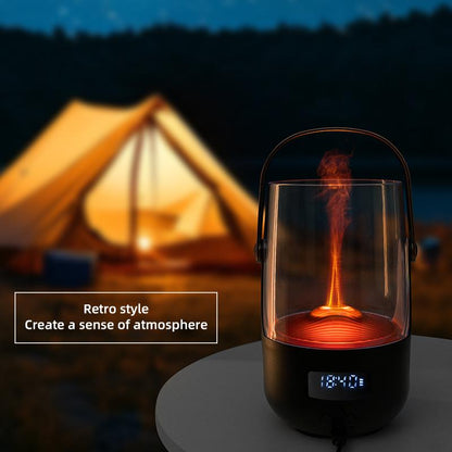 Cozy Nights Redefined 200ML Vintage Flame Diffuser with Programmable Aromatherapy & Safety Auto-Off