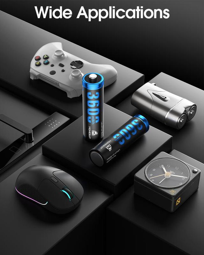 Homesuit Rechargeable Lithium AA Batteries with Charger 12 Bay 1.5V High Power 3600Mah 12 Pack up to 2000+ Cycles Blue JIANGXI ENERGER STORAGE CO.