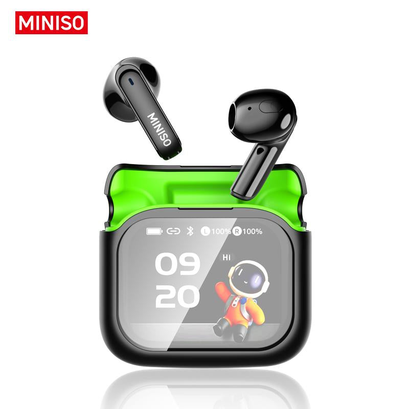 MINISO MS103 - Headphones, Bluetooth Headset (6.0), LED Screen, IPX5 Waterproof, ENC Clear Call, NC Noise Cancelling