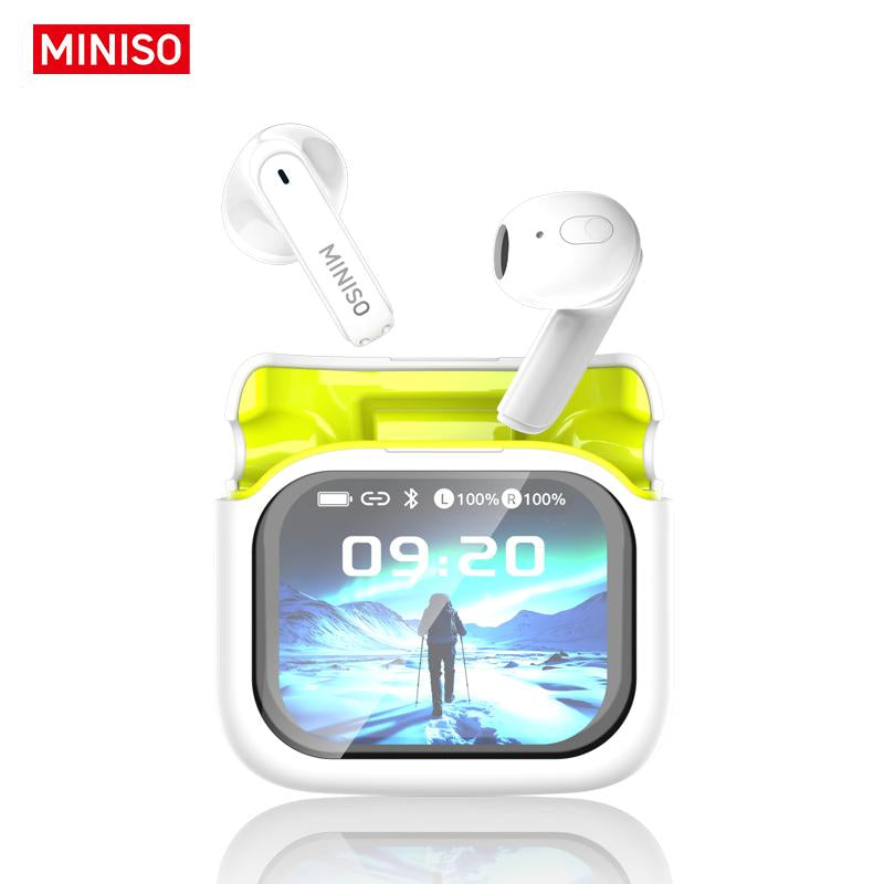 MINISO MS103 - Headphones, Bluetooth Headset (6.0), LED Screen, IPX5 Waterproof, ENC Clear Call, NC Noise Cancelling