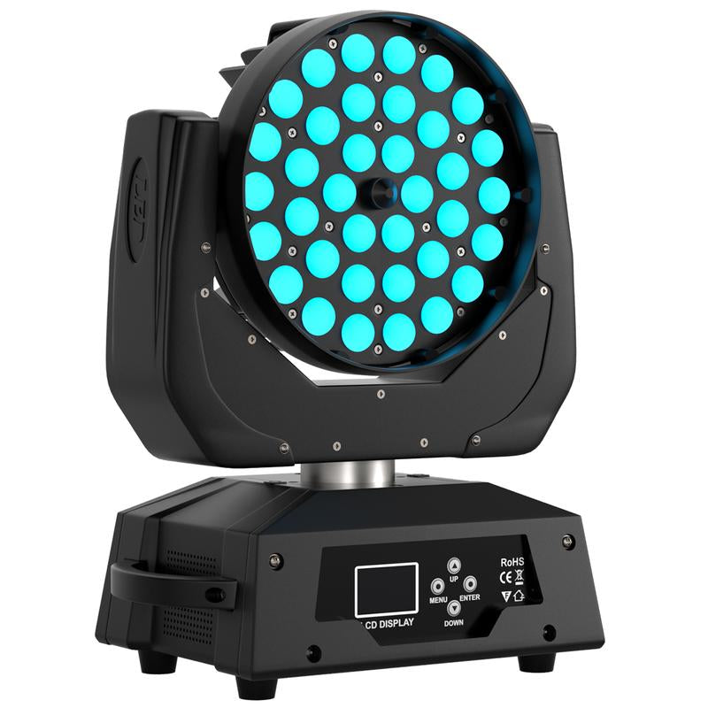 360W 36X10W RGBW 4 in 1 LED Zoom Moving Head Wash Stage Light DMX DJ Party Lighting