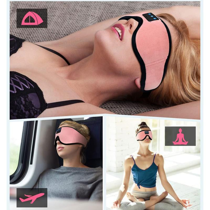 HITOZON Sleep Headphones Wireless,Sleep Earbuds,3D Sleep Eye Mask Wireless Headphones with Ultra-Thin HD Stereo Speakers, Unisex, Perfect for Sleeping,Workout,Jogging,Yoga,Insomnia, Air Travel, Meditation Black Headphones Bluetooth