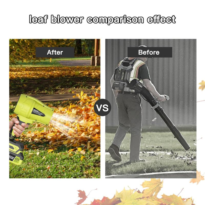 SEESE Turbo Jet Blower - Powerful Handheld Cordless Snow and Leaf Blower, Lightweight for Easy Use, Perfect for Car Drying after Wash, Ideal Gift Choice