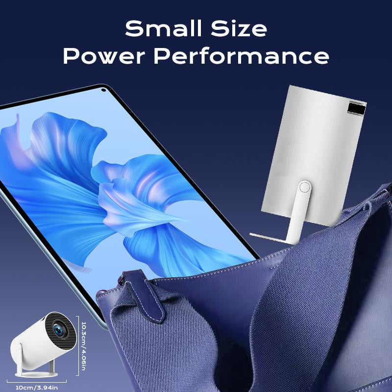 Outdoorfun Mini 4K Decoding Projector with 5G Wifi 6 & BT 5.0 720P Full HD 160 ANSI Lumens Portable Home Theater for Android Audio Bluetooth Game Bigger Watch Better