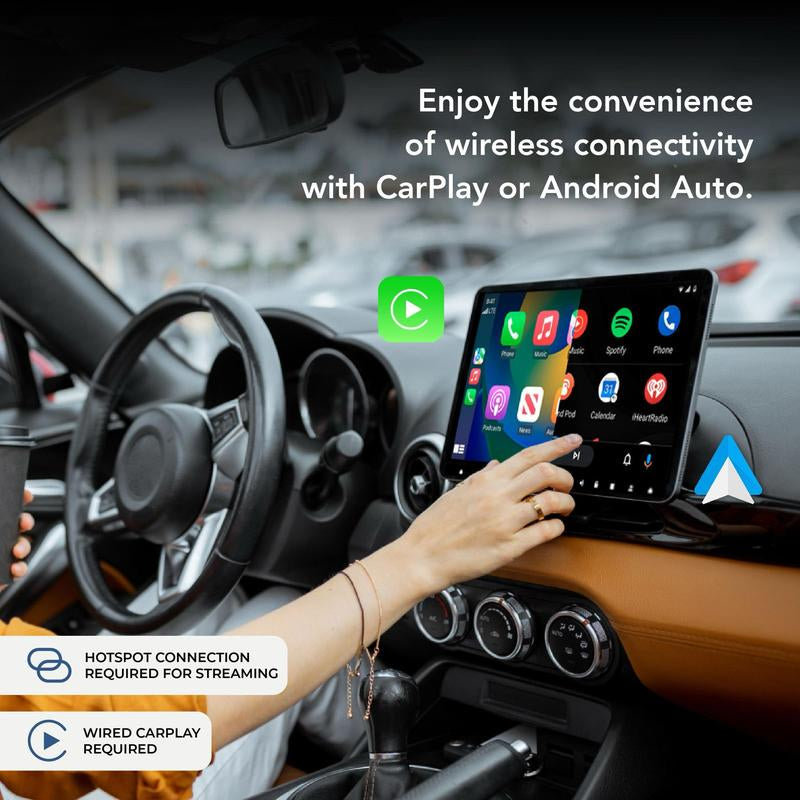 Autosky Ai Box Lite Neo - Wi-Fi and Bluetooth Connectivity, for Iphone & Androids, Requires Wired Apple Carplay, Expandable Storage with Youtube & Netflix