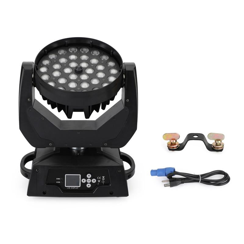360W 36X10W RGBW 4 in 1 LED Zoom Moving Head Wash Stage Light DMX DJ Party Lighting