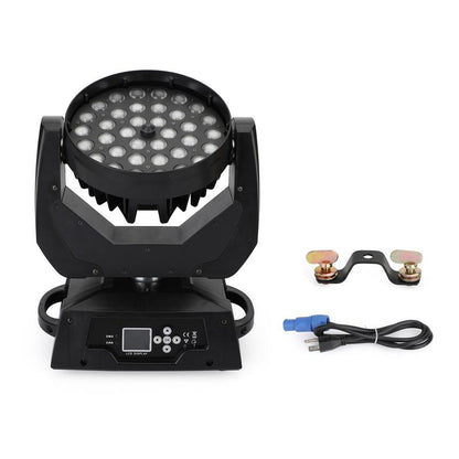 360W 36X10W RGBW 4 in 1 LED Zoom Moving Head Wash Stage Light DMX DJ Party Lighting