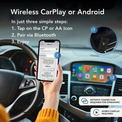 Autosky Ai Box Lite Neo - Wi-Fi and Bluetooth Connectivity, for Iphone & Androids, Requires Wired Apple Carplay, Expandable Storage with Youtube & Netflix
