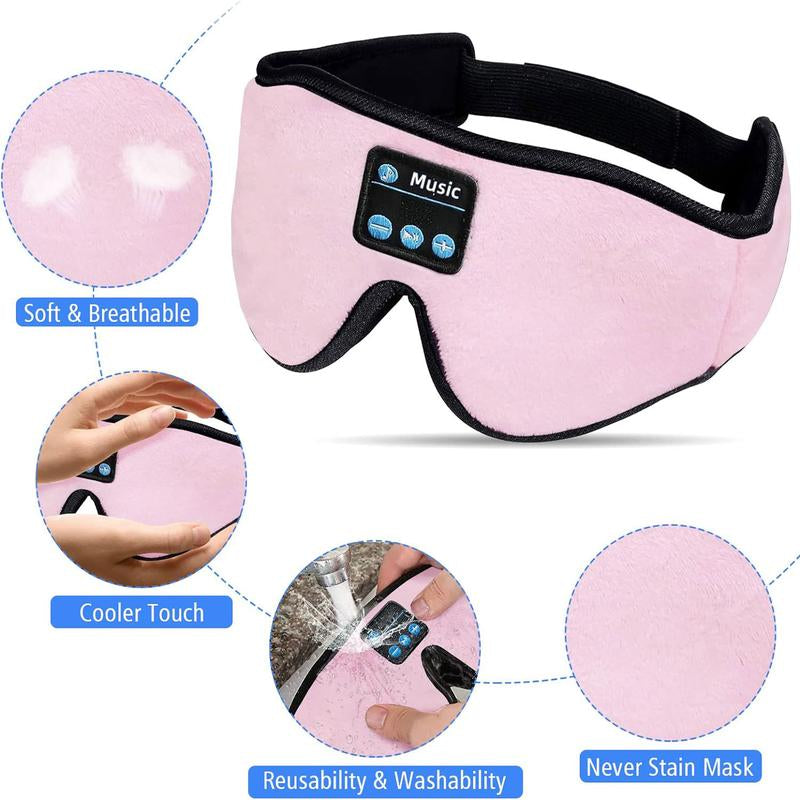 HITOZON Sleep Headphones Wireless,Sleep Earbuds,3D Sleep Eye Mask Wireless Headphones with Ultra-Thin HD Stereo Speakers, Unisex, Perfect for Sleeping,Workout,Jogging,Yoga,Insomnia, Air Travel, Meditation Black Headphones Bluetooth