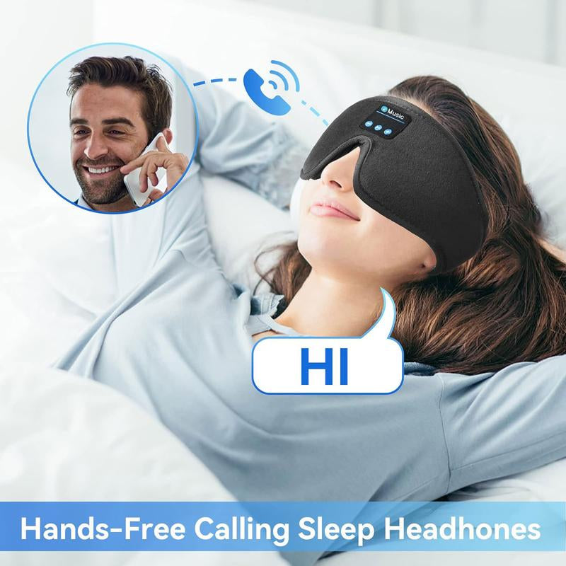 HITOZON Sleep Headphones Wireless,Sleep Earbuds,3D Sleep Eye Mask Wireless Headphones with Ultra-Thin HD Stereo Speakers, Unisex, Perfect for Sleeping,Workout,Jogging,Yoga,Insomnia, Air Travel, Meditation Black Headphones Bluetooth