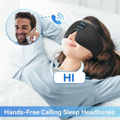 HITOZON Sleep Headphones Wireless,Sleep Earbuds,3D Sleep Eye Mask Wireless Headphones with Ultra-Thin HD Stereo Speakers, Unisex, Perfect for Sleeping,Workout,Jogging,Yoga,Insomnia, Air Travel, Meditation Black Headphones Bluetooth