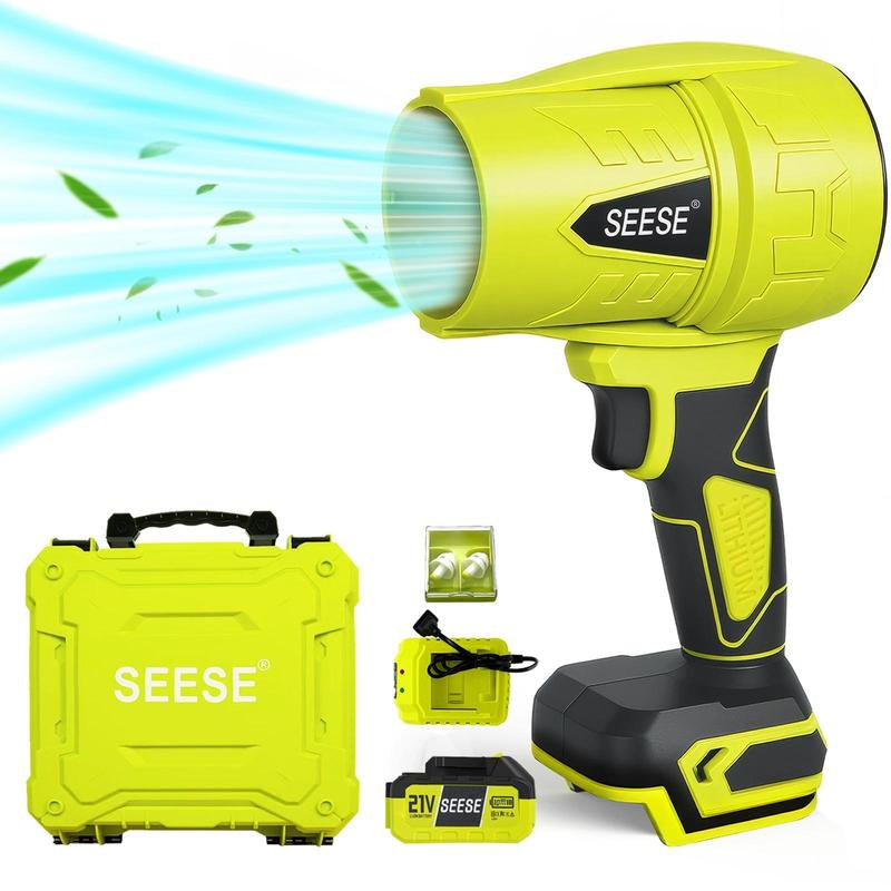 SEESE Turbo Jet Blower - Powerful Handheld Cordless Snow and Leaf Blower, Lightweight for Easy Use, Perfect for Car Drying after Wash, Ideal Gift Choice